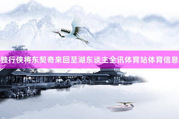 独行侠将东契奇来回至湖东谈主全讯体育站体育信息