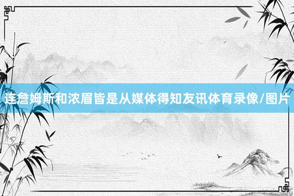 连詹姆斯和浓眉皆是从媒体得知友讯体育录像/图片