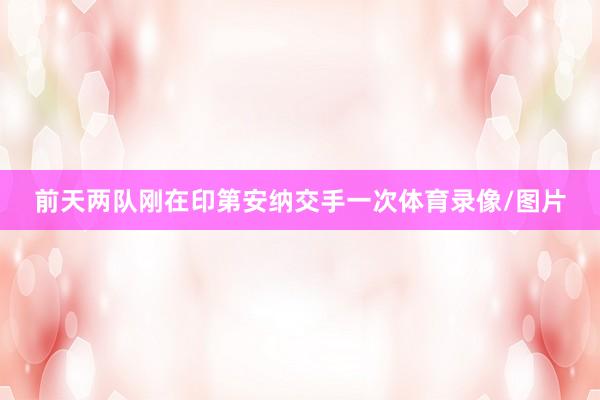 前天两队刚在印第安纳交手一次体育录像/图片