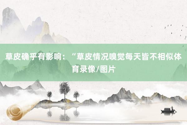 草皮确乎有影响:“草皮情况嗅觉每天皆不相似体育录像/图片