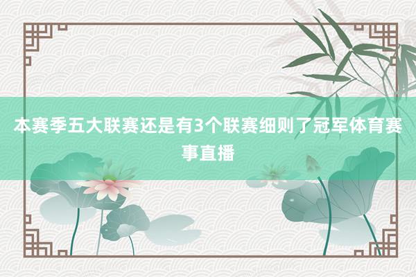 本赛季五大联赛还是有3个联赛细则了冠军体育赛事直播