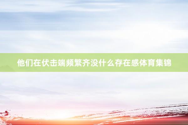 他们在伏击端频繁齐没什么存在感体育集锦