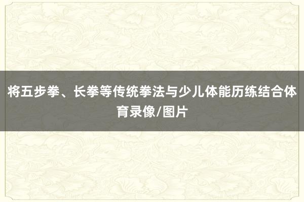 将五步拳、长拳等传统拳法与少儿体能历练结合体育录像/图片