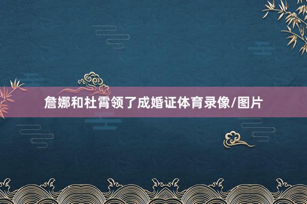詹娜和杜霄领了成婚证体育录像/图片