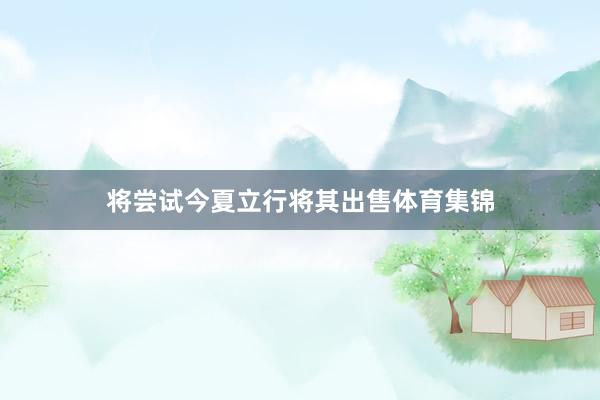 将尝试今夏立行将其出售体育集锦
