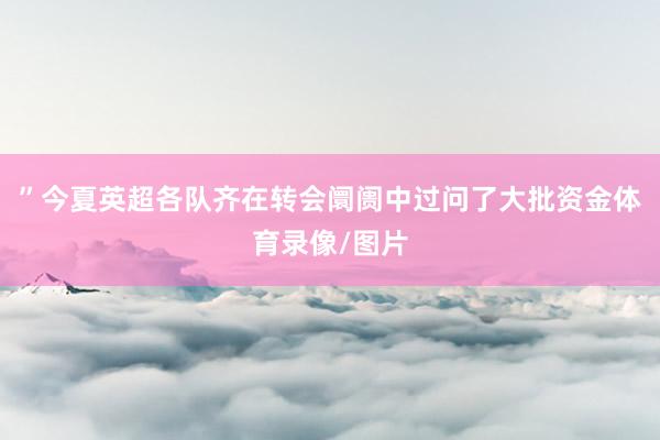 ”今夏英超各队齐在转会阛阓中过问了大批资金体育录像/图片