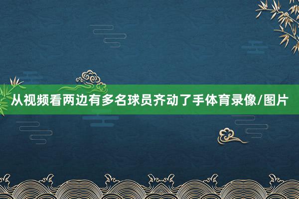 从视频看两边有多名球员齐动了手体育录像/图片