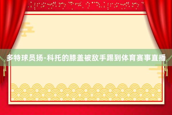多特球员扬-科托的膝盖被敌手踢到体育赛事直播