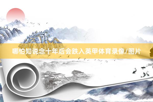 哪怕知说念十年后会跌入英甲体育录像/图片