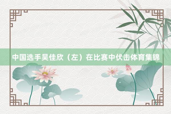 中国选手吴佳欣（左）在比赛中伏击体育集锦