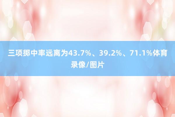 三项掷中率远离为43.7%、39.2%、71.1%体育录像/图片