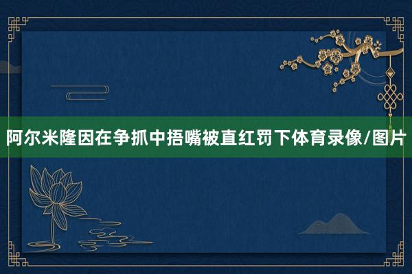 阿尔米隆因在争抓中捂嘴被直红罚下体育录像/图片